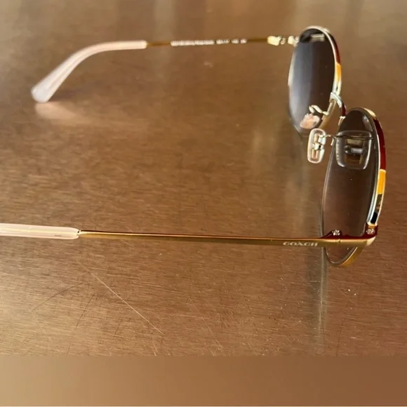 Coach Gold and Brown Sunglasses - Picture 4 of 7